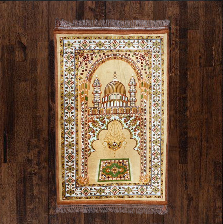 Luxurious Export-Quality Turkish Prayer Mat 🕌✨ (GOLDEN)